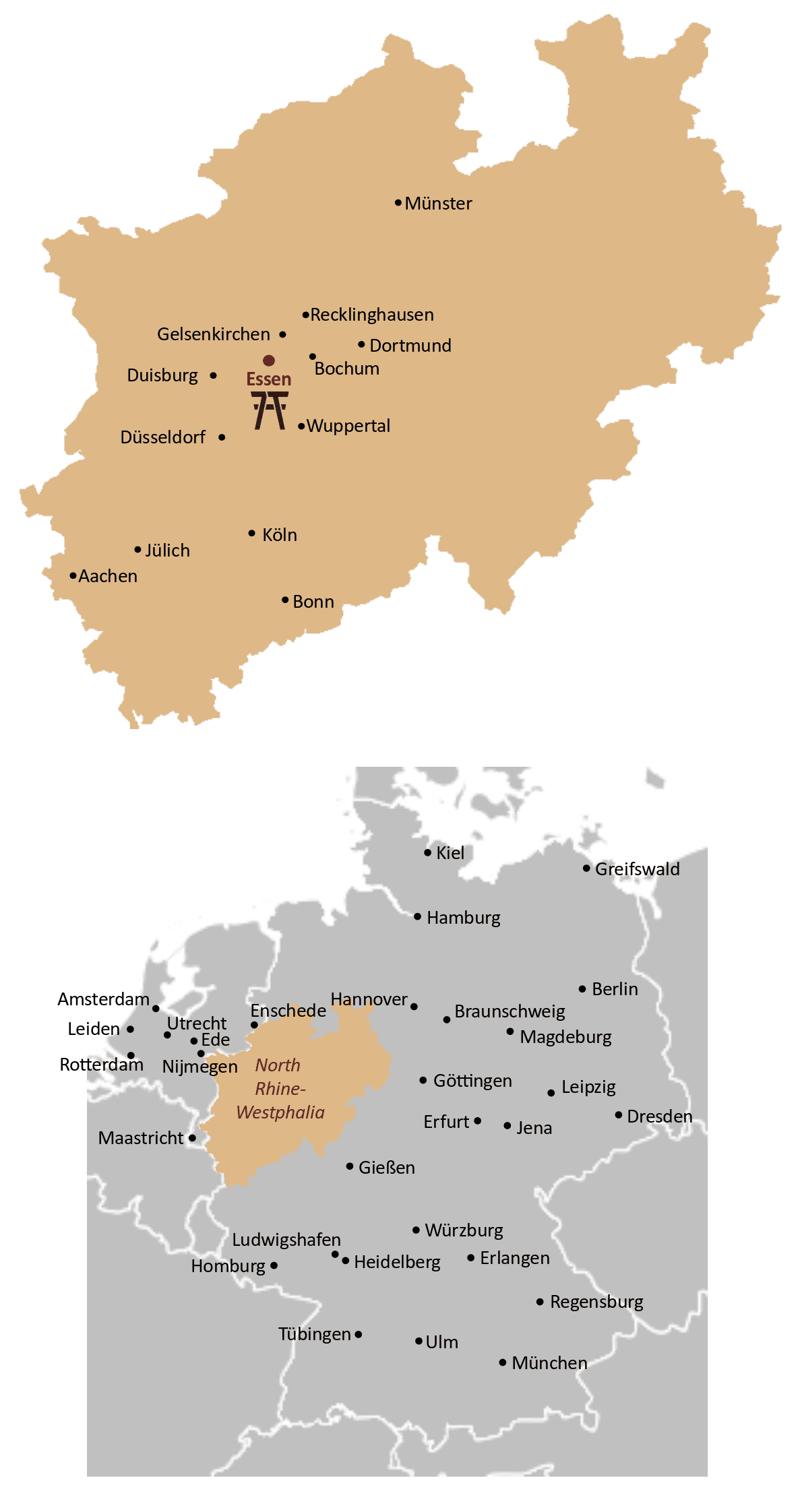 Kooperationen innerhalb Nordrhein-Westfalen, Deutschland und den Niederlanden